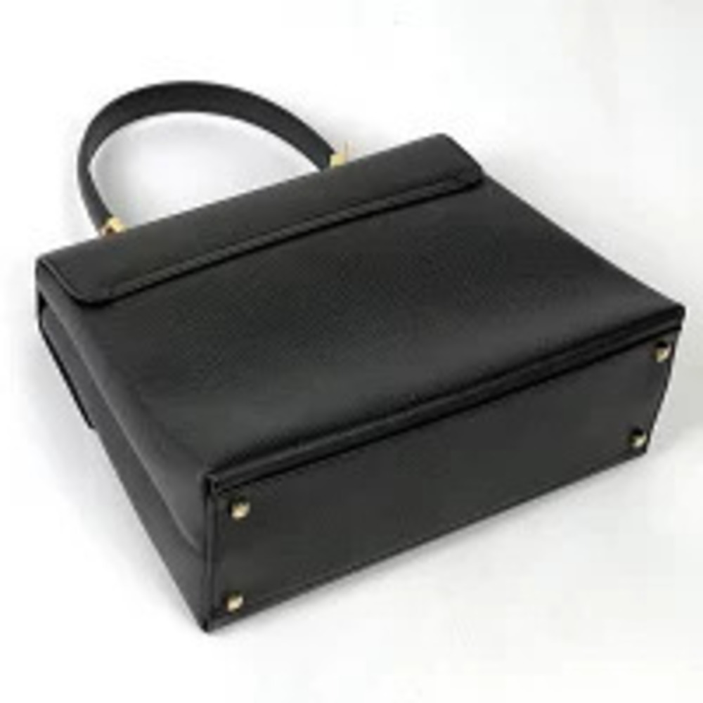 Salvatore Ferragamo Leather 2way Bag Black Gancini Shoulder Black